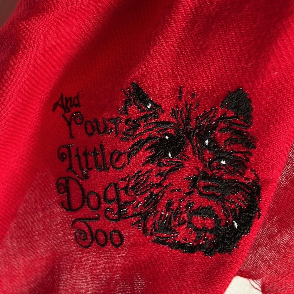 Elegant Red Toto Pashmina Scarf